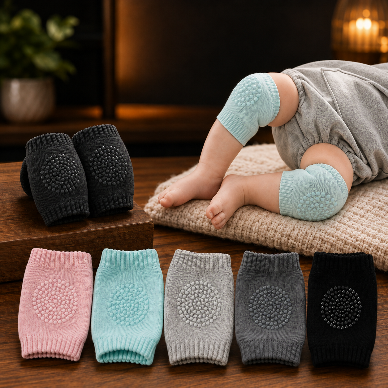 2 Pair Baby Knee Pad For Safety Crawling