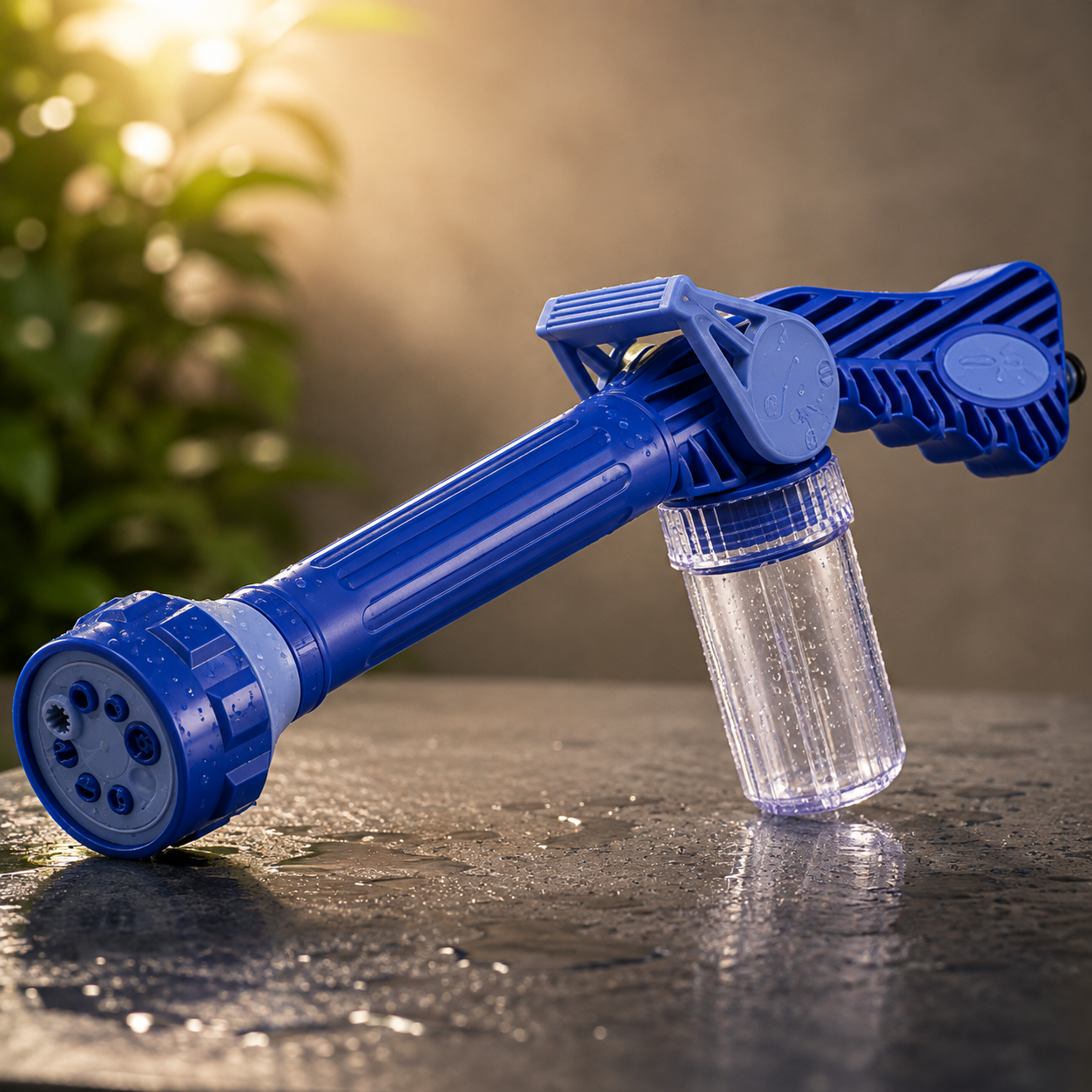 Water Cannon 8 in 1 Turbo Water Spray Gun for Car Washing, Gardening Home Cleaning with inbuilt Soap Dispenser Tank