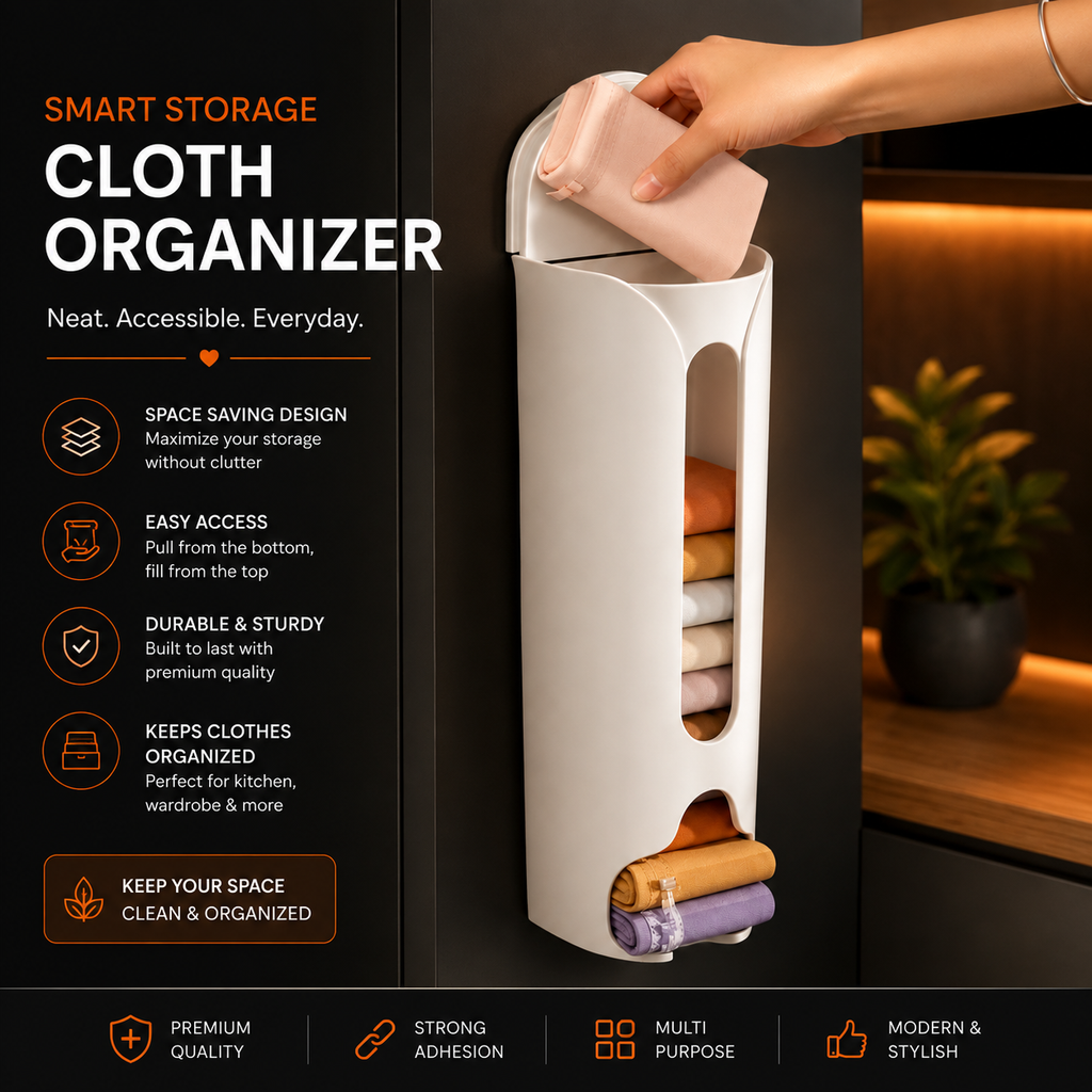 Multipurpose Wall-Mounted Cabinet Storage Organizer